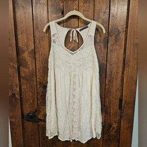 Abercrombie & Fitch Floral Embroidered Babydoll Dress - Small